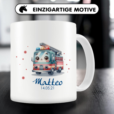 Tasse mit Ses Feuerwehr Auto als Motiv - Ansicht 5