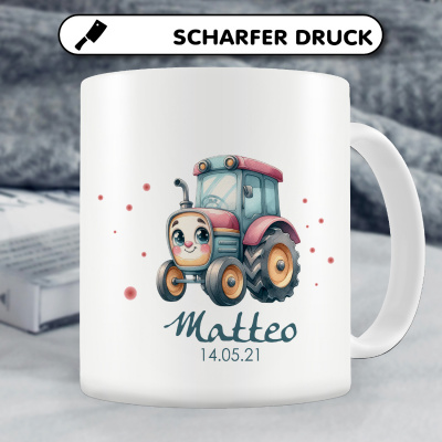 Tasse mit Ser Trecker Traktor als Motiv - Ansicht 4