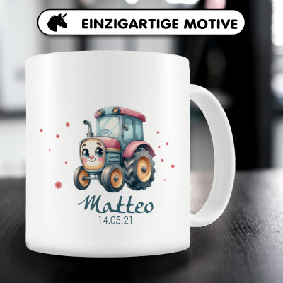 Tasse mit Ser Trecker Traktor als Motiv - Ansicht 5