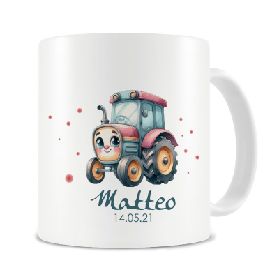 Tasse mit Ser Trecker Traktor als Motiv