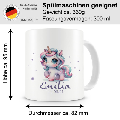 Tasse mit Baby Einhorn als Motiv - Ansicht 2