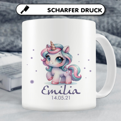 Tasse mit Baby Einhorn als Motiv - Ansicht 4