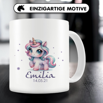 Tasse mit Baby Einhorn als Motiv - Ansicht 5