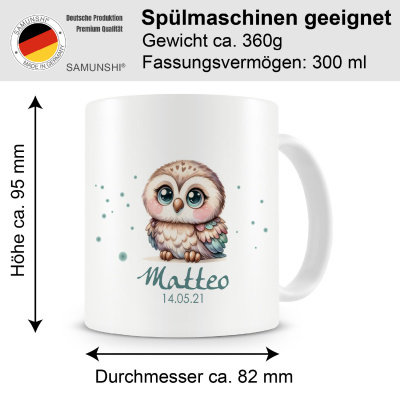 Tasse mit Baby Eule als Motiv - Ansicht 2