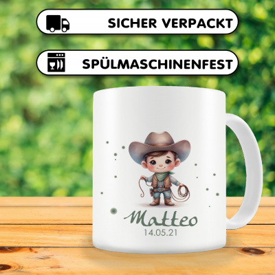 Tasse mit Kleiner Cowboy als Motiv - Ansicht 3