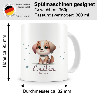 Tasse mit Ser Hunde Welpe als Motiv - Ansicht 2