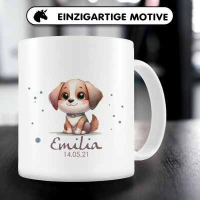 Tasse mit Ser Hunde Welpe als Motiv - Ansicht 5