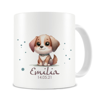 Tasse mit Ser Hunde Welpe als Motiv