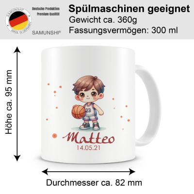 Tasse mit Kleiner Basketballer als Motiv - Ansicht 2