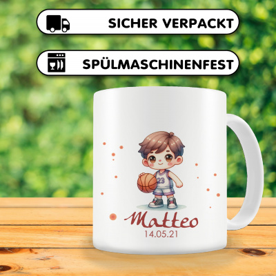 Tasse mit Kleiner Basketballer als Motiv - Ansicht 3