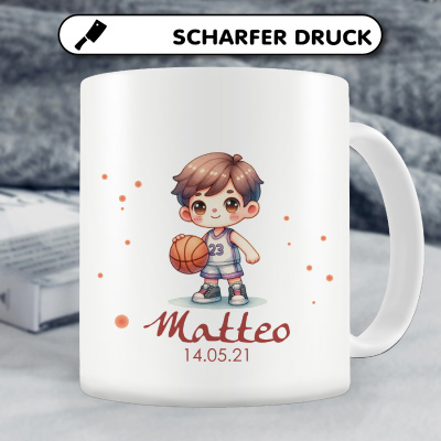 Tasse mit Kleiner Basketballer als Motiv - Ansicht 4