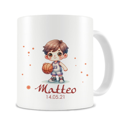 Tasse mit Kleiner Basketballer als Motiv