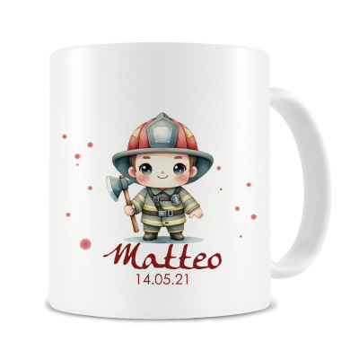 Tasse mit Kleiner Feuerwehrmann als Motiv