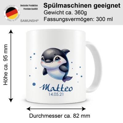 Tasse mit Süßer Orca Wal als Motiv - Ansicht 2