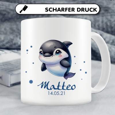 Tasse mit Süßer Orca Wal als Motiv - Ansicht 4
