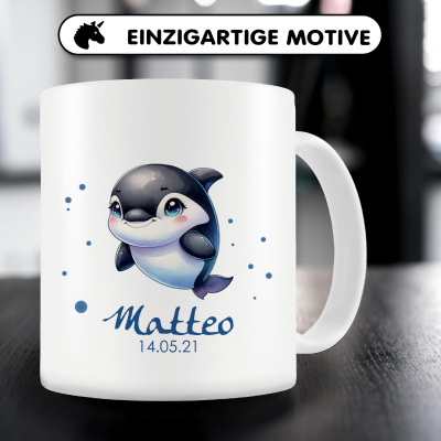 Tasse mit Süßer Orca Wal als Motiv - Ansicht 5