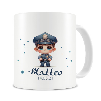 Tasse mit Kleiner Polizist als Motiv