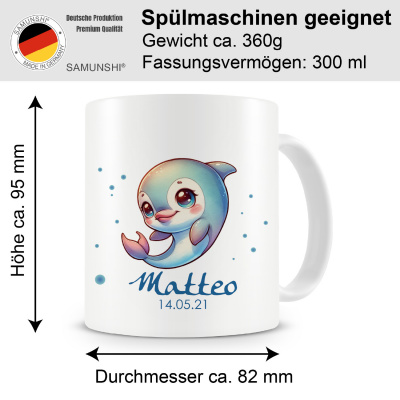 Tasse mit Ser Delfin als Motiv - Ansicht 2