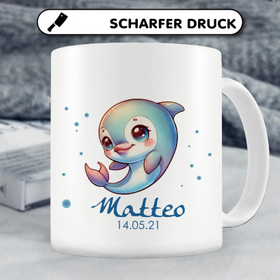 Tasse mit Ser Delfin als Motiv - Ansicht 4