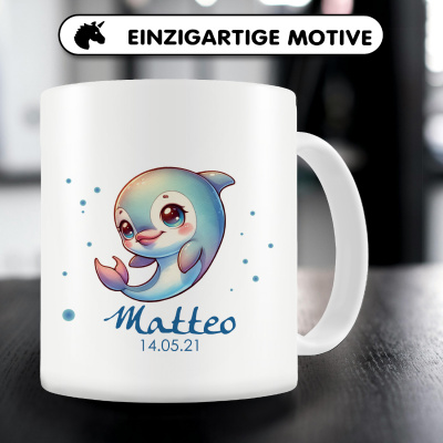 Tasse mit Ser Delfin als Motiv - Ansicht 5