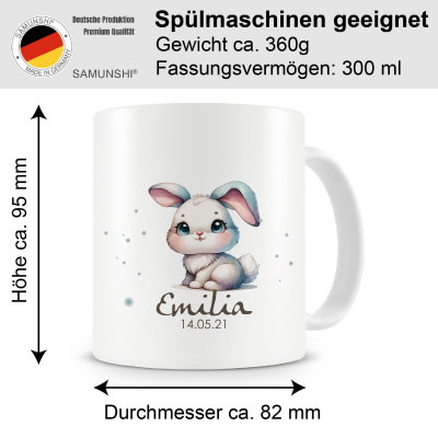 Tasse mit Baby Hase als Motiv - Ansicht 2