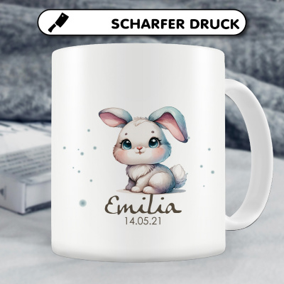 Tasse mit Baby Hase als Motiv - Ansicht 4