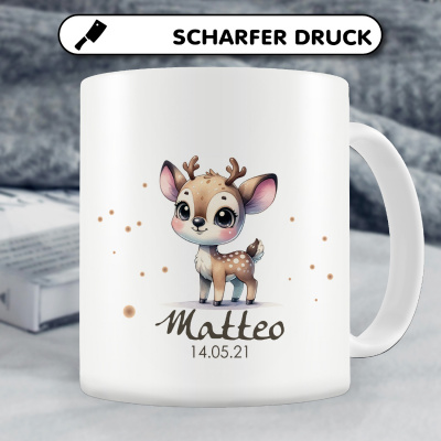 Tasse mit Ses Reh als Motiv - Ansicht 4