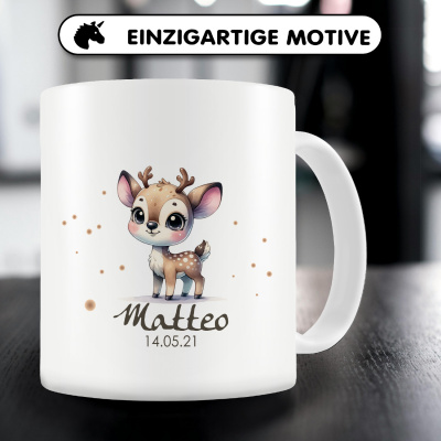 Tasse mit Ses Reh als Motiv - Ansicht 5