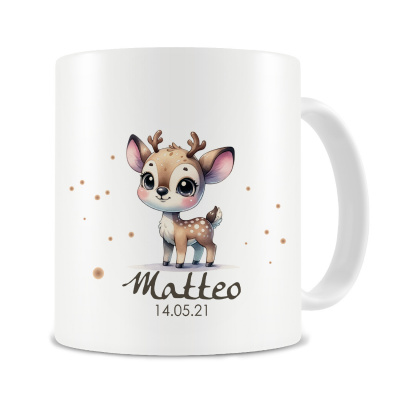Tasse mit Ses Reh als Motiv