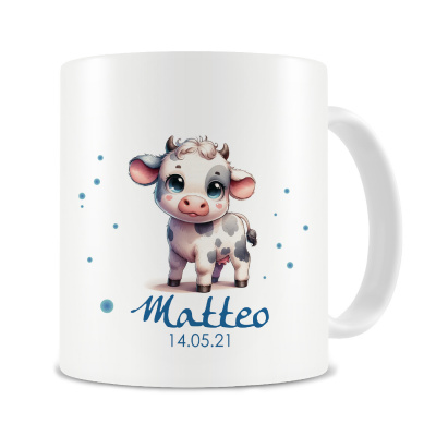 Tasse mit Baby Kuh als Motiv