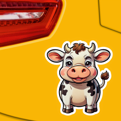 S��e Kuh Aufkleber Cartoon - Ansicht 3
