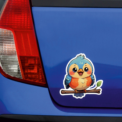 S��er Vogel auf Ast  Aufkleber Cartoon - Ansicht 2