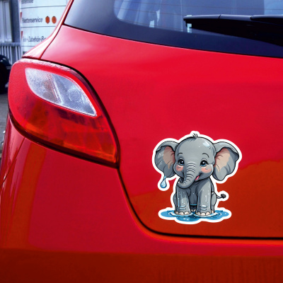 Kleiner Elefant  Aufkleber Cartoon - Ansicht 2