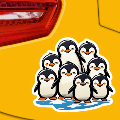 Pinguin Bande  Aufkleber Cartoon - Ansicht 3
