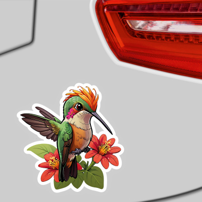 Süßer Kolibri Aufkleber Cartoon - Ansicht 3