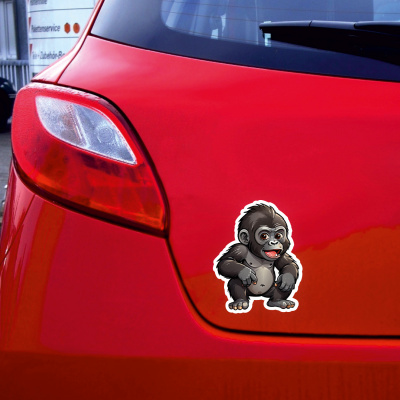 Kleiner Gorilla Aufkleber Cartoon - Ansicht 2