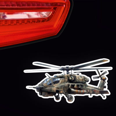 Kampf Hubschrauber Helikopter Aufkleber Cartoon - Ansicht 3