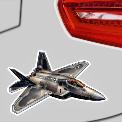Kampfjet Flugzeug Fighter Aufkleber Cartoon - Ansicht 3