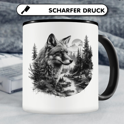Tasse mit dem Motiv Fuchs im Wald - Ansicht 5