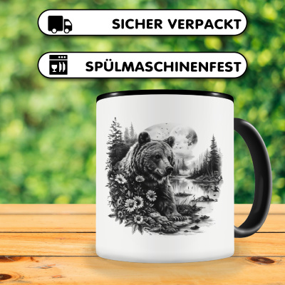 Tasse mit dem Motiv Br im Wald - Ansicht 4