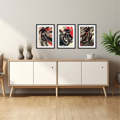 Kunstdruck mit dem Motiv Motorrad Racer Motiven - Ansicht 3