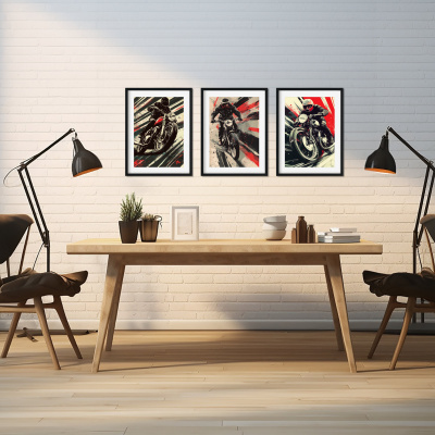 Kunstdruck mit dem Motiv Motorrad Racer Motiven - Ansicht 4