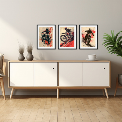 Kunstdruck mit dem Motiv Motocross MotoX Racer Motiven - Ansicht 3