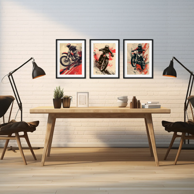 Kunstdruck mit dem Motiv Motocross MotoX Racer Motiven - Ansicht 4