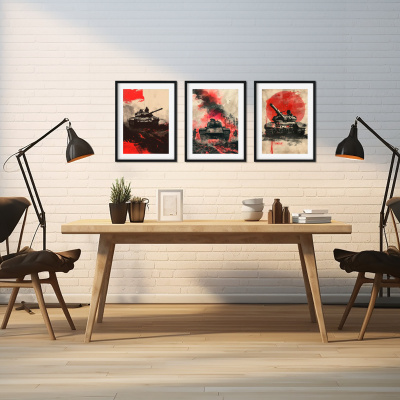 Kunstdruck mit dem Motiv Panzer Artillerie Militr Army Tank Motiven - Ansicht 4