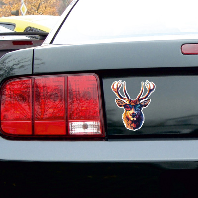 Cooler Hirsch mit Sonnenbrille Aufkleber Cartoon - Ansicht 2