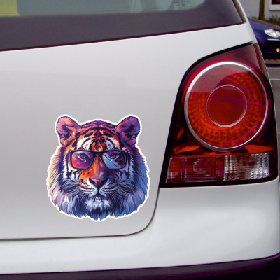 Cooler Tiger mit Sonnenbrille Aufkleber Cartoon - Ansicht 2