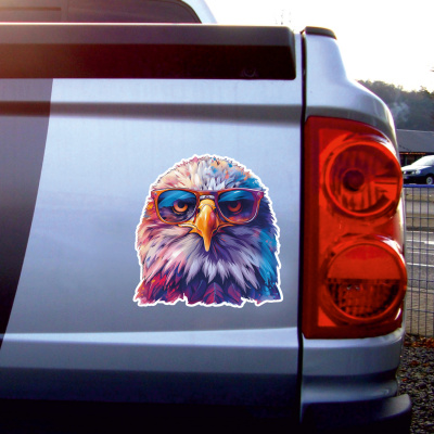 Cooler Adler mit Sonnenbrille Aufkleber Cartoon - Ansicht 2