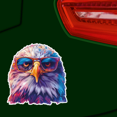 Cooler Adler mit Sonnenbrille Aufkleber Cartoon - Ansicht 3