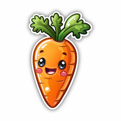 Se Kawaii Mhre Karotte Aufkleber Cartoon